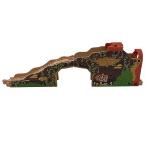 Fisher Price Thomas & Friends Wooden Railway Train LOG TUNNEL Wood RETIRED GUC!